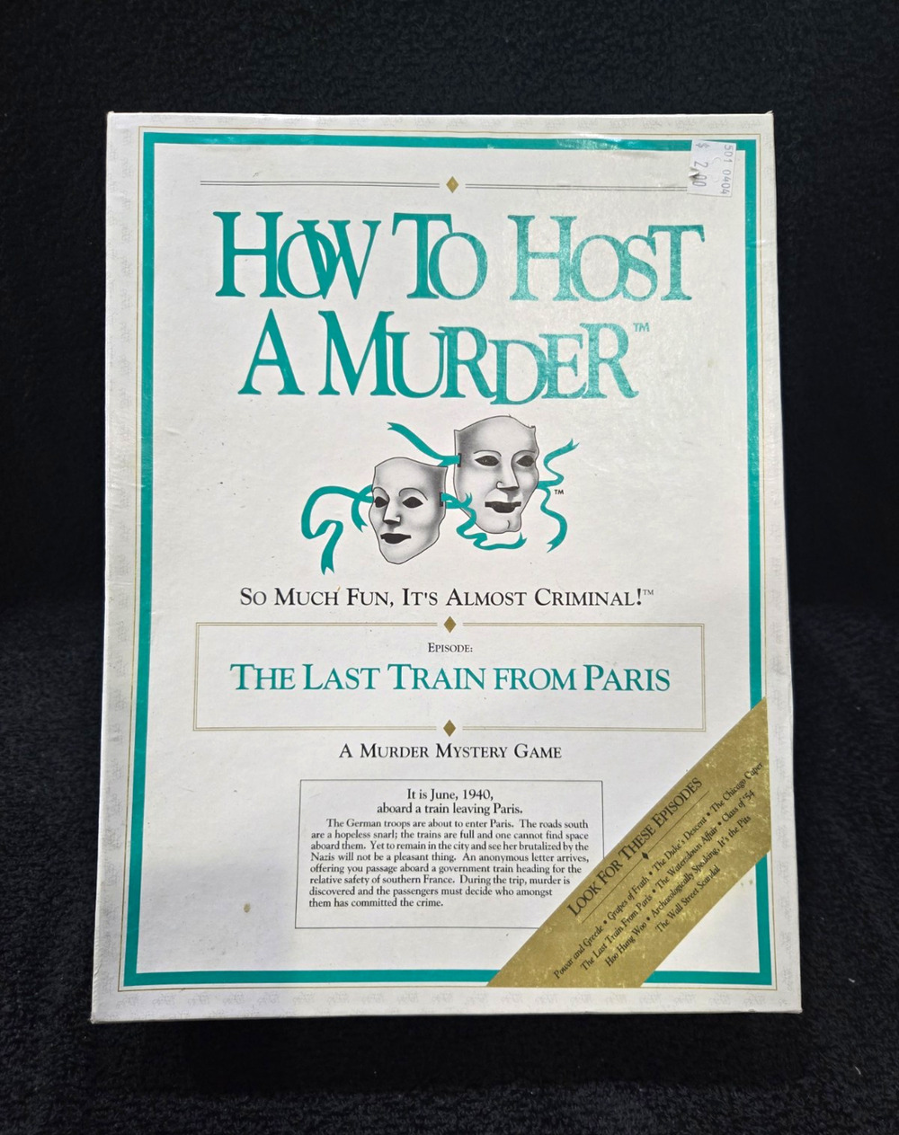 How to Host a Murder The Last Train from Paris Mystery Game 8+ Players 1988